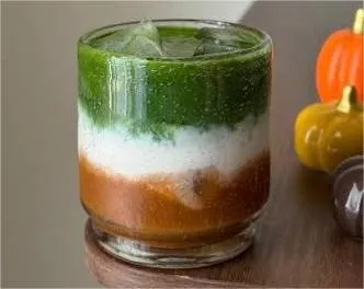 Iced Pumpkin Spice Matcha Latte