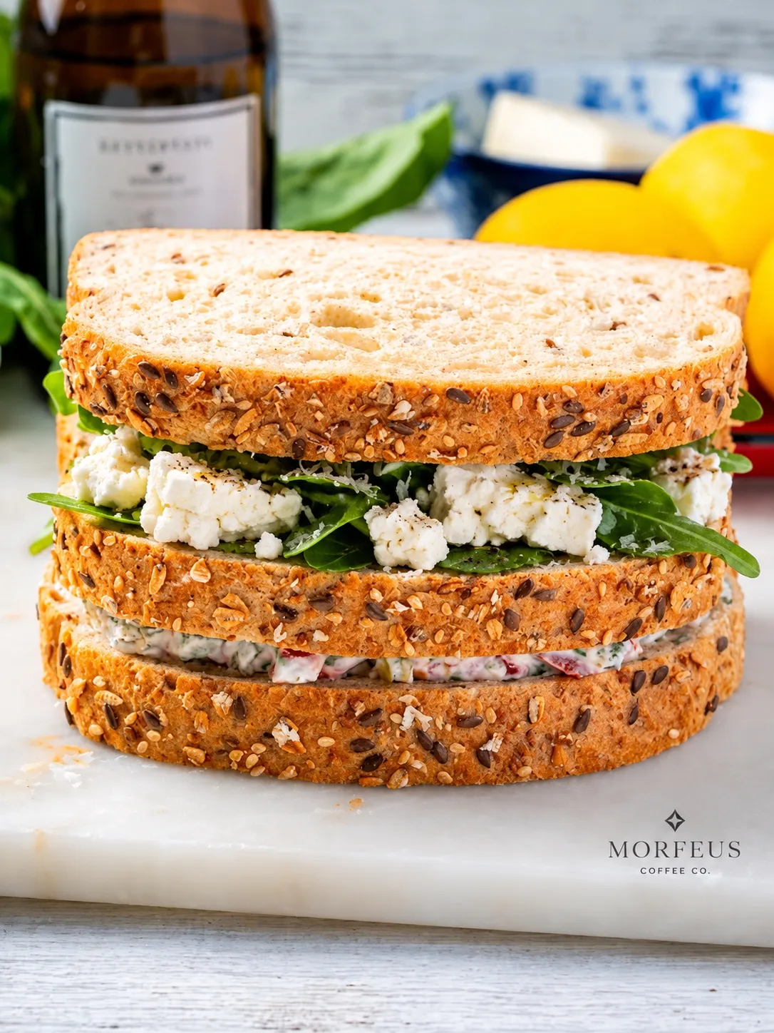 White cheese sandwich